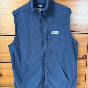 Outdoor Research TrailMix blue grid fleece vest